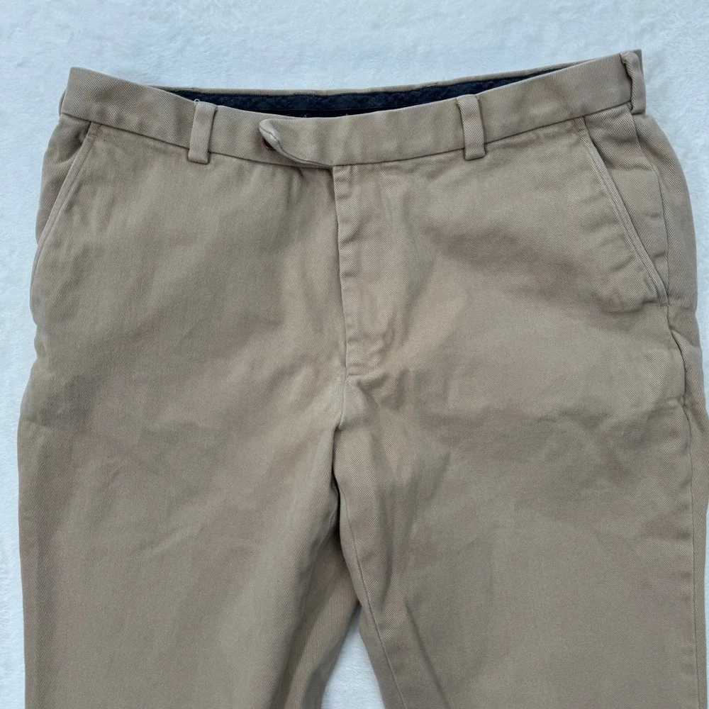 Brooks Brothers Chinos Mens Tan Clark Fit Cotton Stretch Khaki Pants